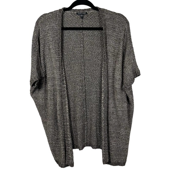 Eileen‎ Fisher Knit Cardigan Open Front Metallic Short Sleeve Size S - Picture 1 of 4